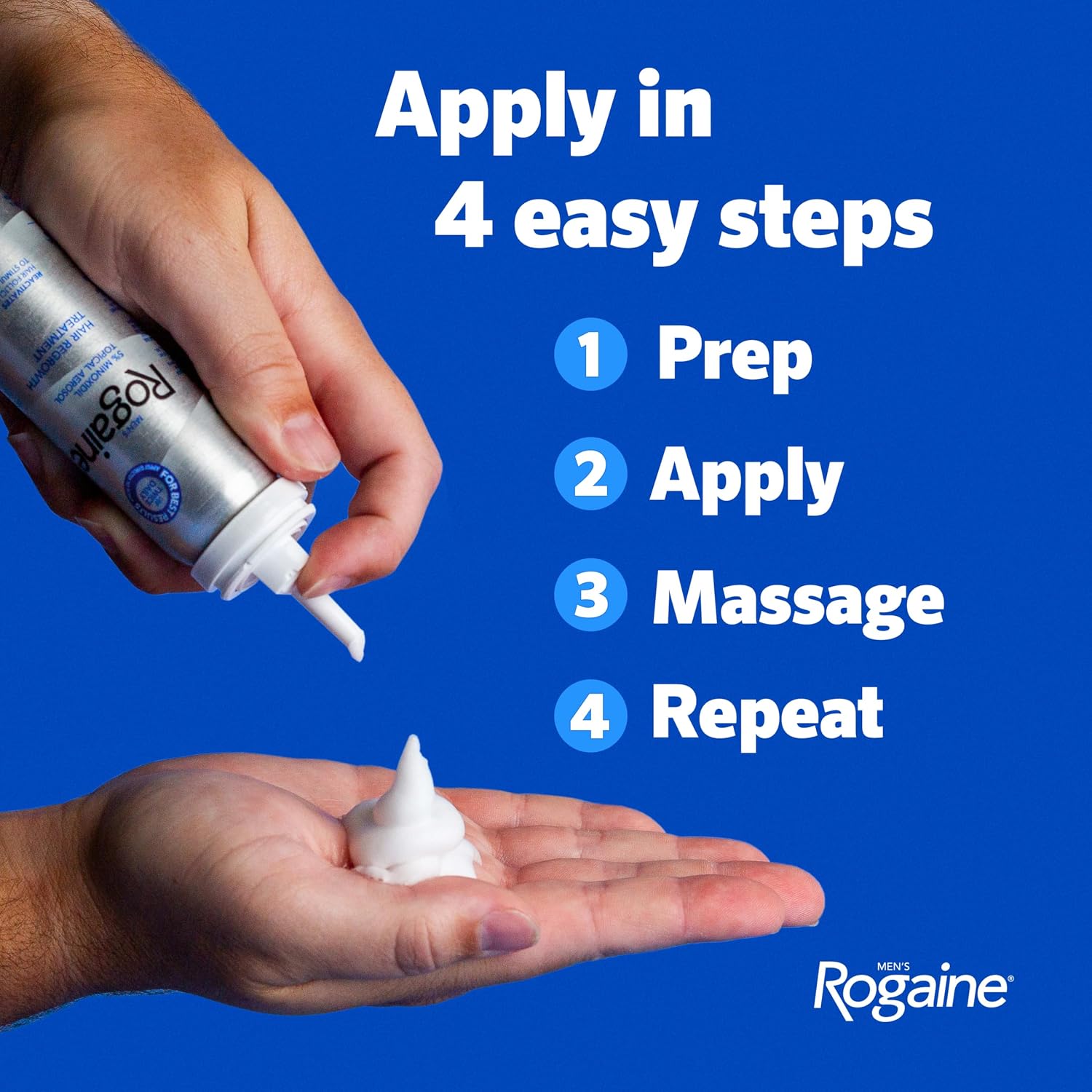 فوم ماینوکسیدیل روگین مردانه 5 درصد Rogaine Men Foam 6 فوم ماینوکسیدیل روگین مردانه 5 درصد Rogaine Men Foam