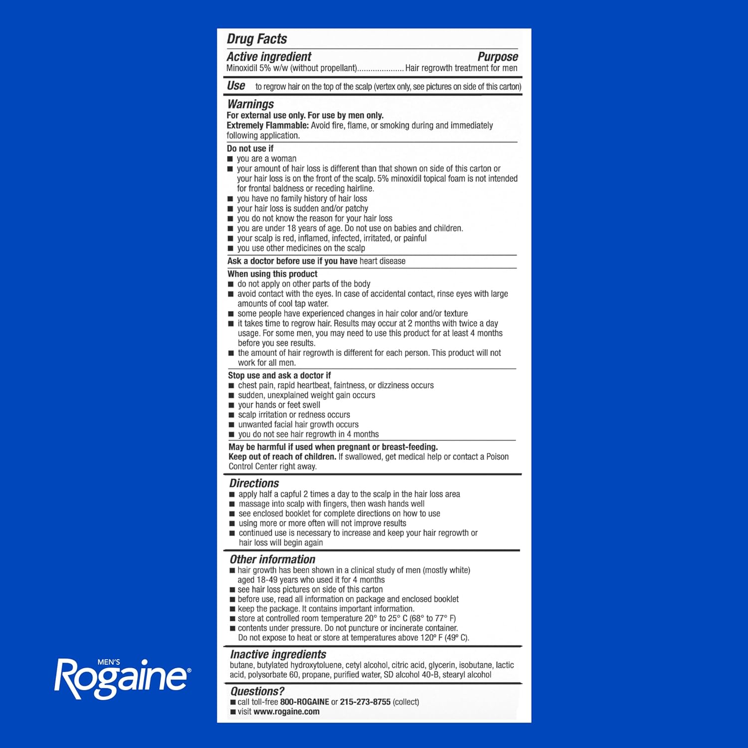 فوم ماینوکسیدیل روگین مردانه 5 درصد Rogaine Men Foam 8 فوم ماینوکسیدیل روگین مردانه 5 درصد Rogaine Men Foam