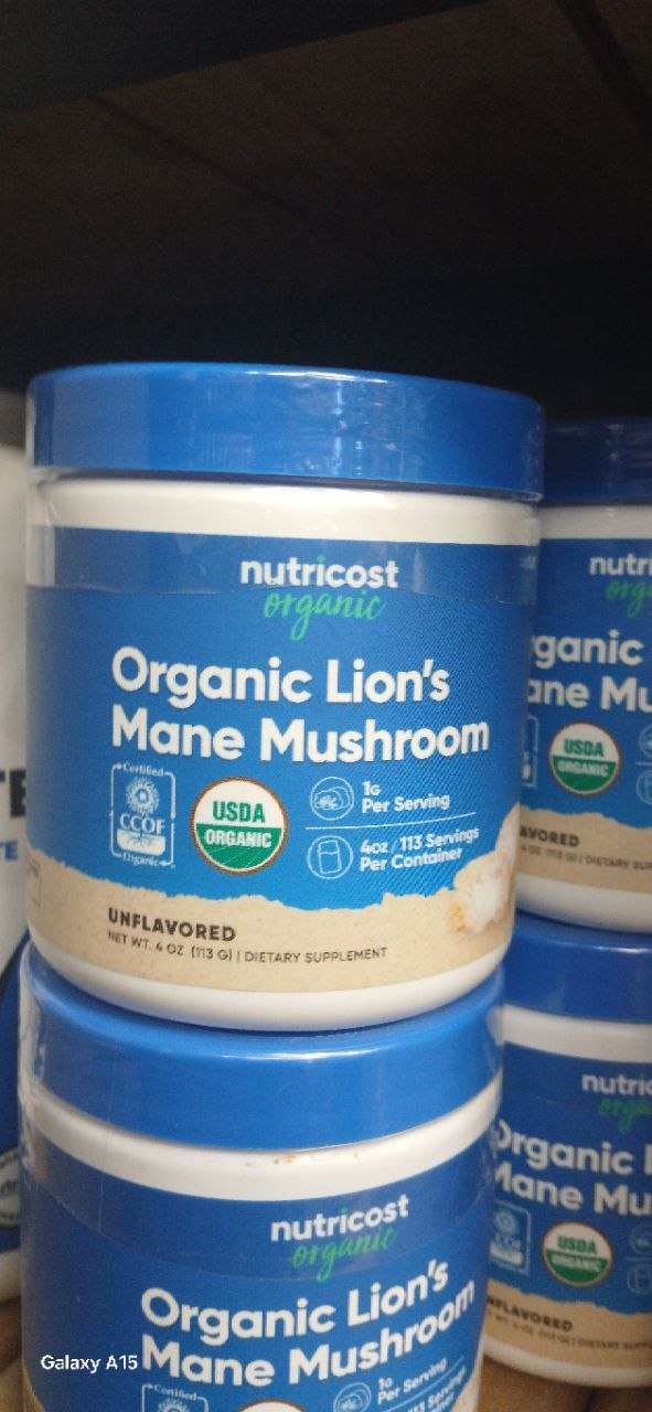 مکمل قارچ یال شیر نوتری کاست Nutricost Organic Lion's Mane Mushroom 2 قارچ یال شیر نوتری کاست
