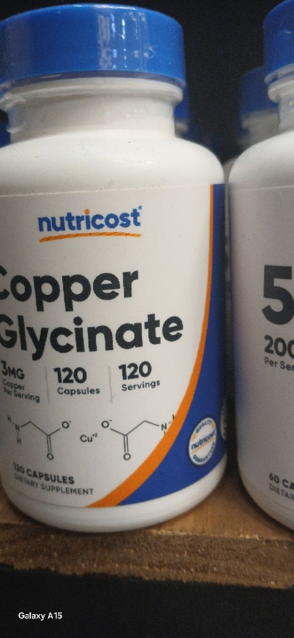 مس گلیسینات نوتری کاست Nutricost Copper Glycinate 3MG 2 مس گلیسینات نوتری کاست Nutricost Copper Glycinate 3MG