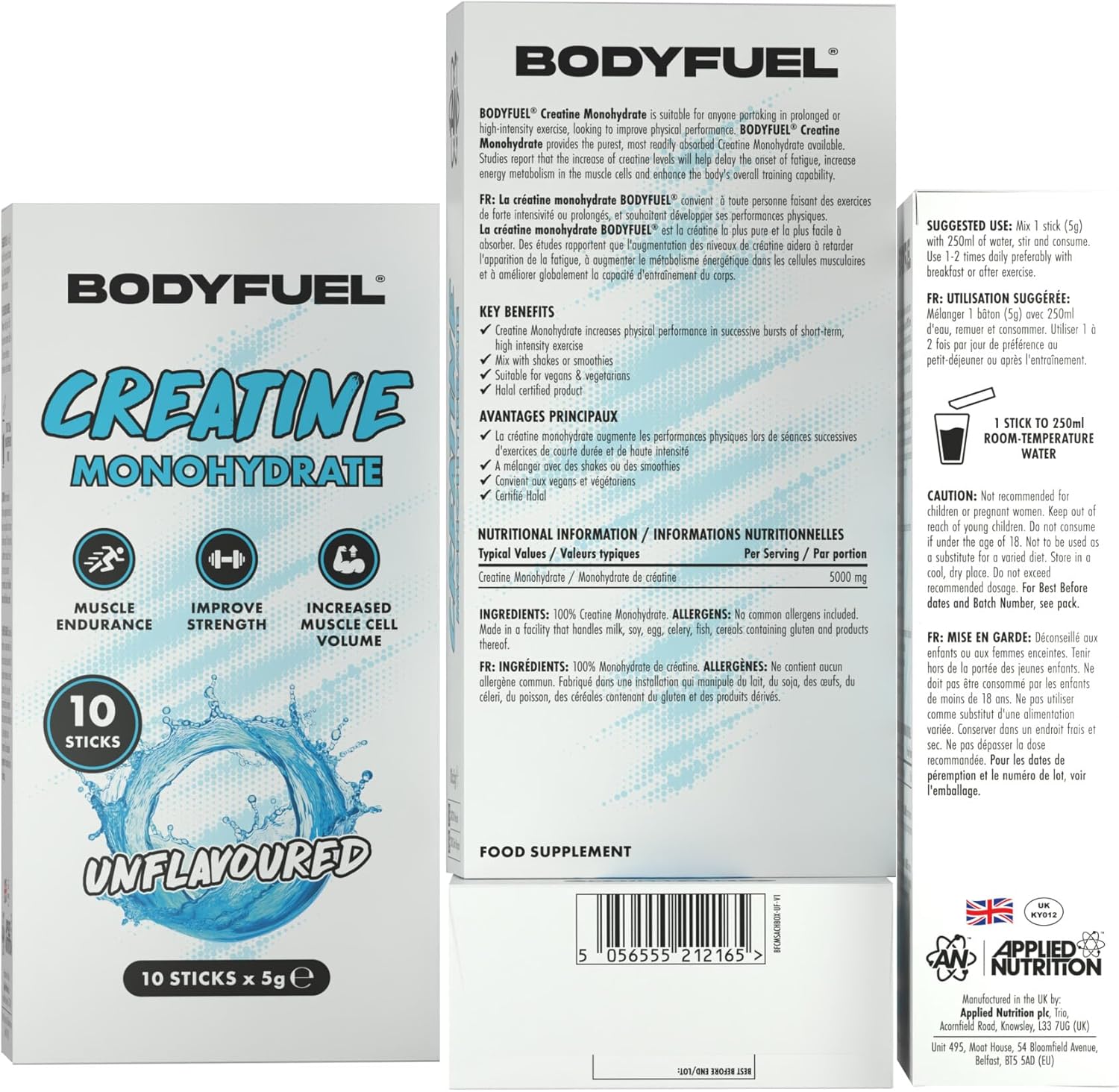 کراتین مونوهیدرات بادی فیول ساشه ای BodyFuel Creatine Monohydrate Stick Pack 4 استیک کراتین مونوهیدرات بادی فیول BodyFuel Creatine Monohydrate Stick Pack