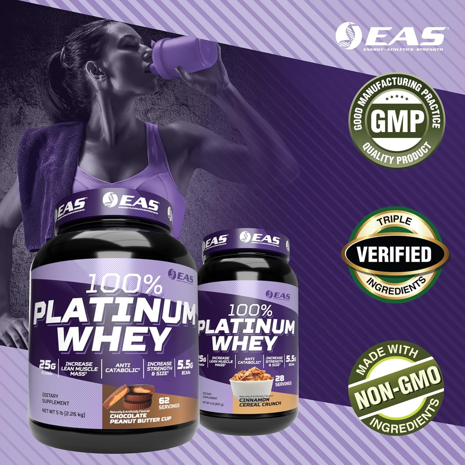 پلاتینیوم پروتئین وی ای آ اس EAS 100% Platinum Whey Proteins 7 پلاتینیوم پروتئین وی ای آ اس EAS 100% Platinum Whey Proteins