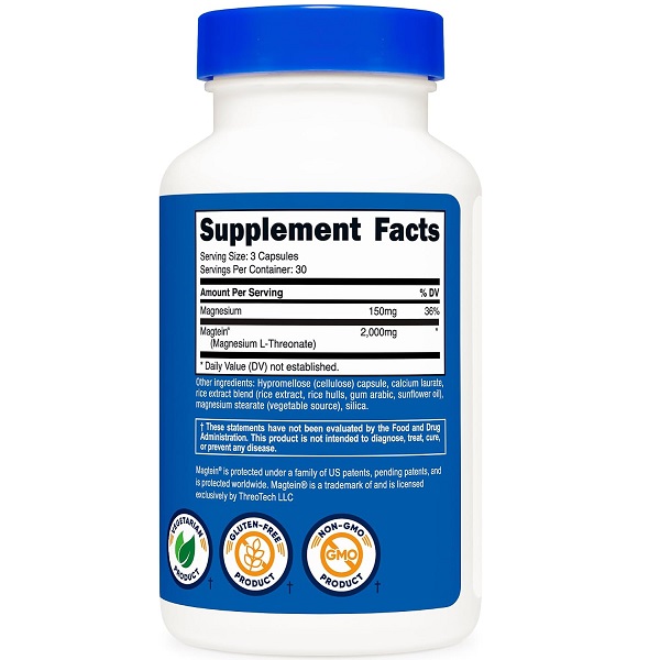 مگتین منیزیم ال-ترونات نوتری کاست Nutricost Magtein Magnesium L-Threonate 3 مگتین منیزیم ال-ترونات نوتری کاست Nutricost Magtein Magnesium L-Threonate
