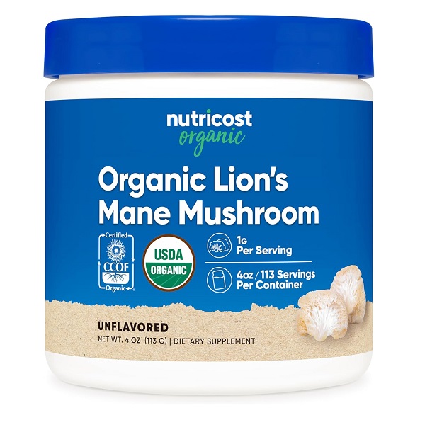 مکمل قارچ یال شیر نوتری کاست Nutricost Organic Lion's Mane Mushroom 1 مکمل قارچ یال شیر نوتری کاست Nutricost Organic Lion's Mane Mushroom
