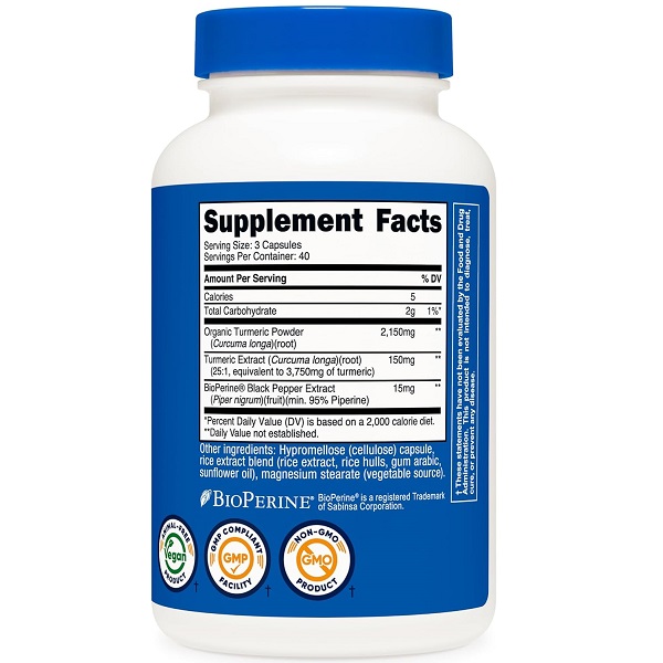 مکمل زردچوبه نوتری کاست Nutricost Turmeric Curcumin 2 مکمل زردچوبه نوتری کاست Nutricost Turmeric Curcumin