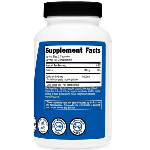 مکمل اچ ام بی نوتری کاست 1000 میلی گرم Nutricost HMB 3 مکمل اچ ام بی نوتری کاست 1000 میلی گرم Nutricost HMB