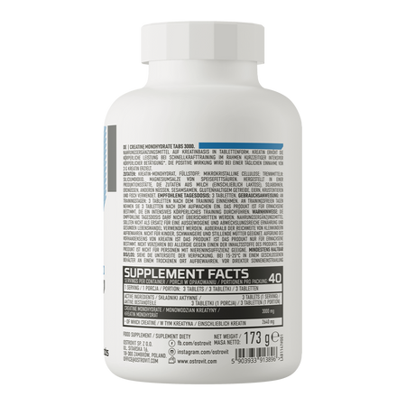 کراتین مونوهیدرات استرویت OstroVit Creatine Monohydrate 3000mg 3 کراتین مونوهیدرات استرویت OstroVit Creatine Monohydrate 3000mg